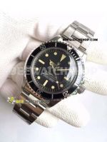 Copy Rolex Submariner Vintage Watch Black Dial Stainless Steel On Sale